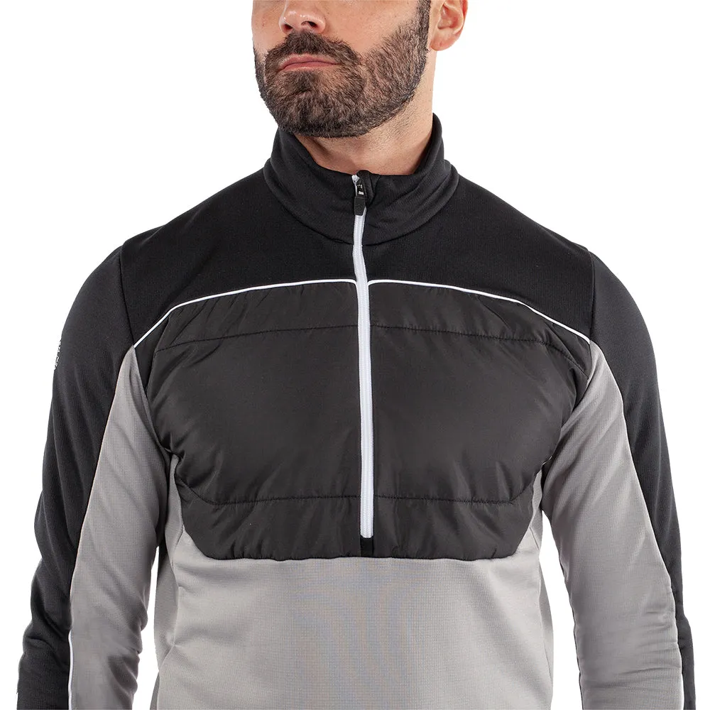 All Saints' Day Sale New Year's Eve Sale Galvin Green Douglas 1/4 Zip Pullover - Sharkskin/Black