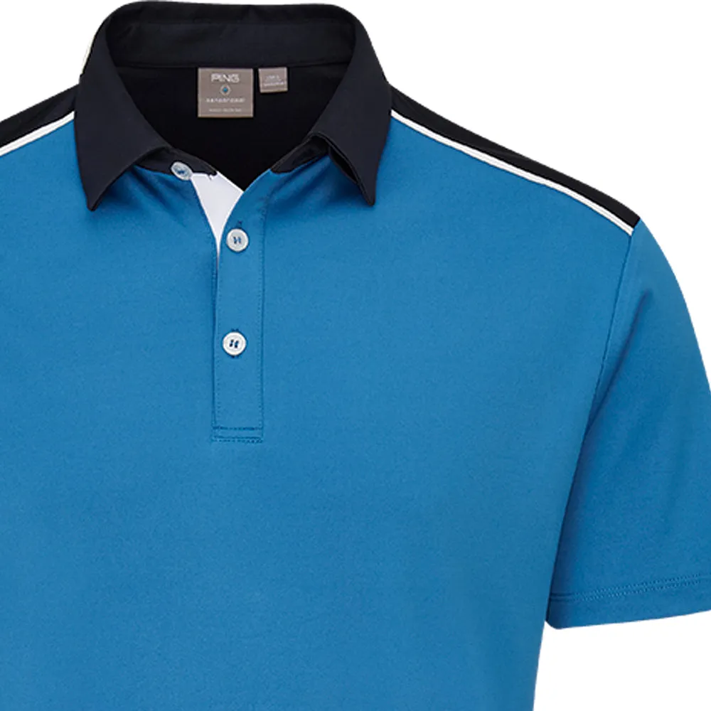Ping Mack Sensorcool Polo Shirt - Danube/Navy Built for the Bold