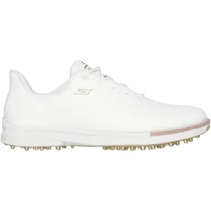 Fearlessly You Skechers Go Golf Jasmine 2 Ladies Spikeless Waterproof Shoes - White/Gold
