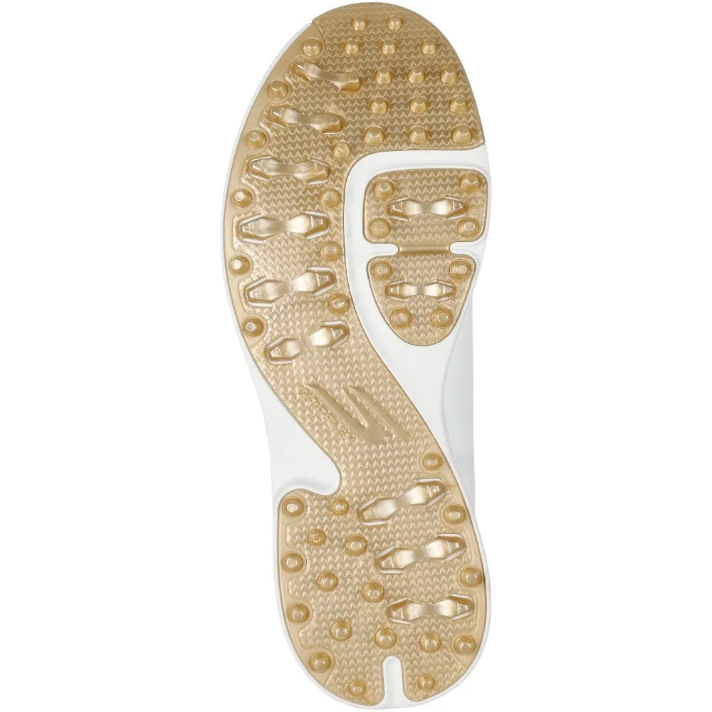 Skechers Go Golf Jasmine 2 Ladies Spikeless Waterproof Shoes - White/Gold Redefine Classic Affordable