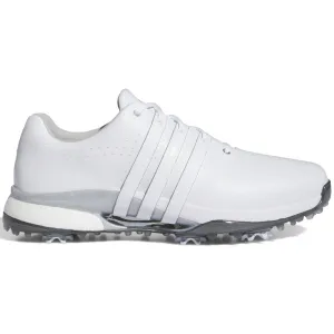 Adidas Tour360 24 Spiked Waterproof Shoes - Ftwr White/Ftwr White/Silver Met. Stay in Motion Limited Time Offer