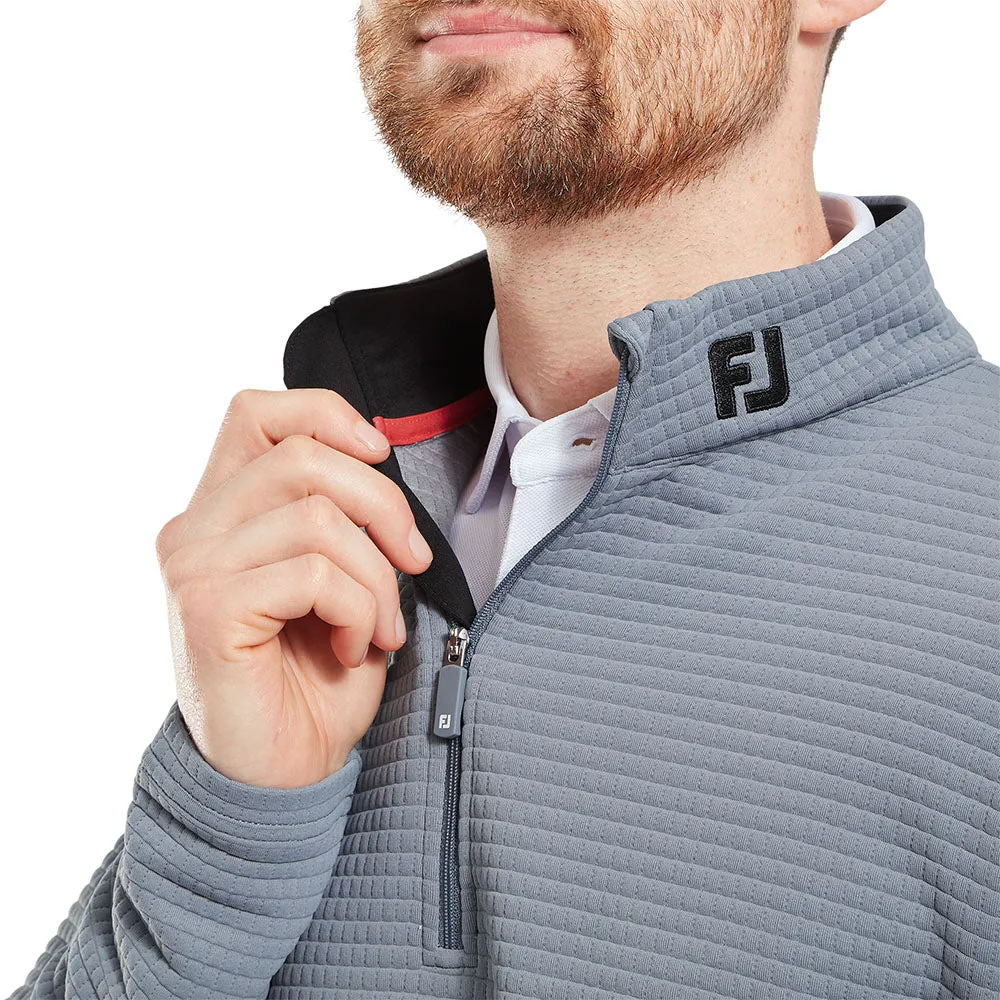 Footjoy Quilt Texture Chill-Out Pullover - Flint Halloween Sale
