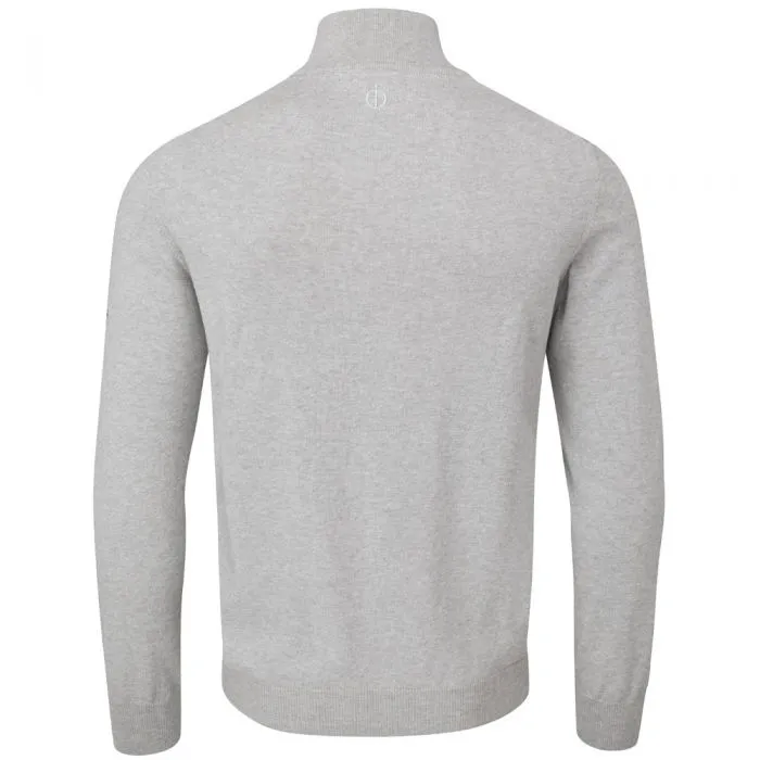 Budget Friendly Limited Time Offer Oscar Jacobson Waldorf 1/2 Zip Pullover - Light Grey