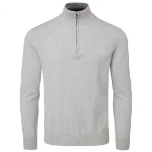 Walk with Power Oscar Jacobson Waldorf 1/2 Zip Pullover - Light Grey