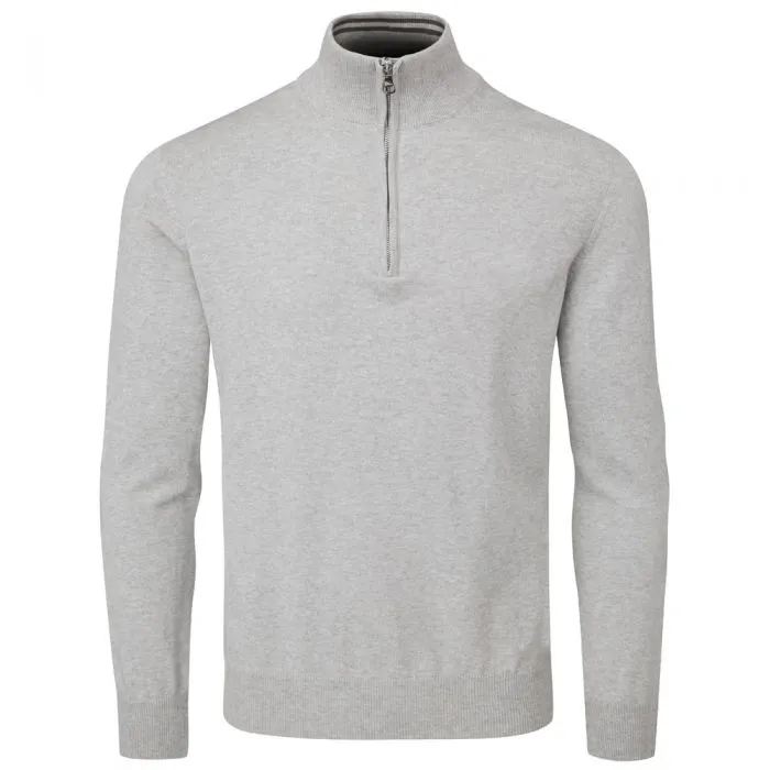 Walk with Power Oscar Jacobson Waldorf 1/2 Zip Pullover - Light Grey