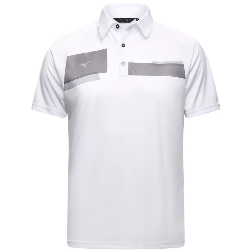 Chase What Moves You Mizuno Interlock Polo Shirt - White