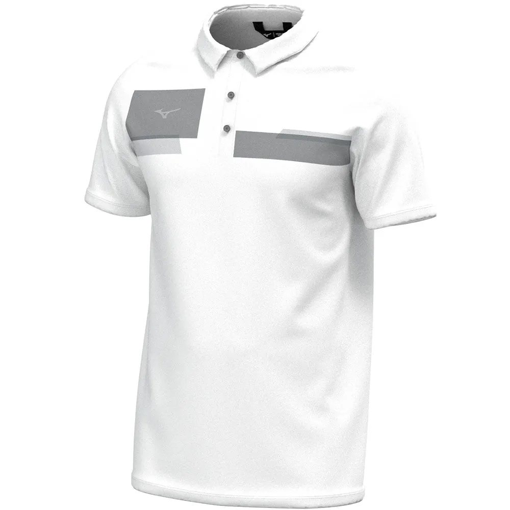 Mizuno Interlock Polo Shirt - White Born to Stand Out Own the Moment