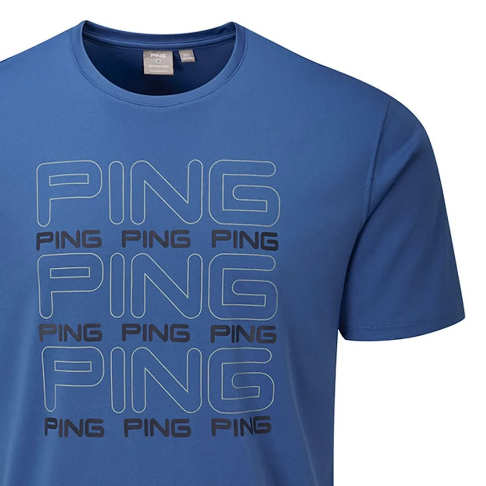 Ping Logo Tee Polo Shirt - Horizon Stay in Motion Step Into Strength