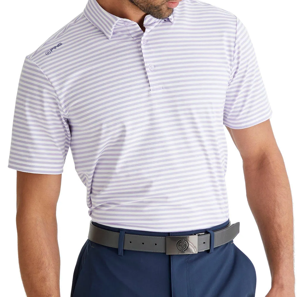 Labor Day Sale Own the Moment Ping Owain Polo Shirt - Purple Ash/White