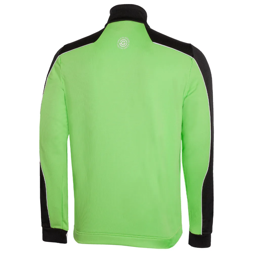 Galvin Green Dave 1/4 Zip Pullover - Fresh Green/Black Style Meets Power Fearlessly You