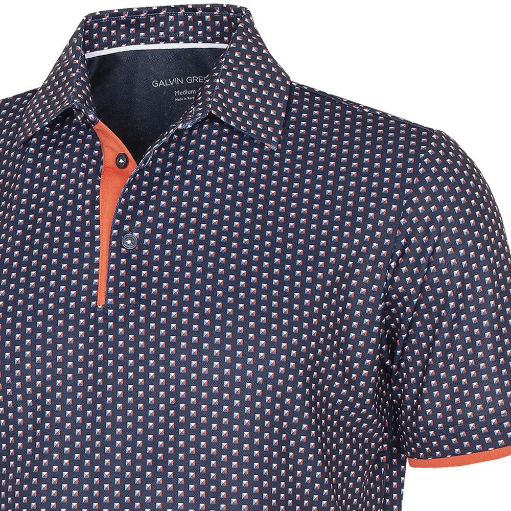 Galvin Green Mark V8  Polo Shirt - Navy/Orange Style Meets Power