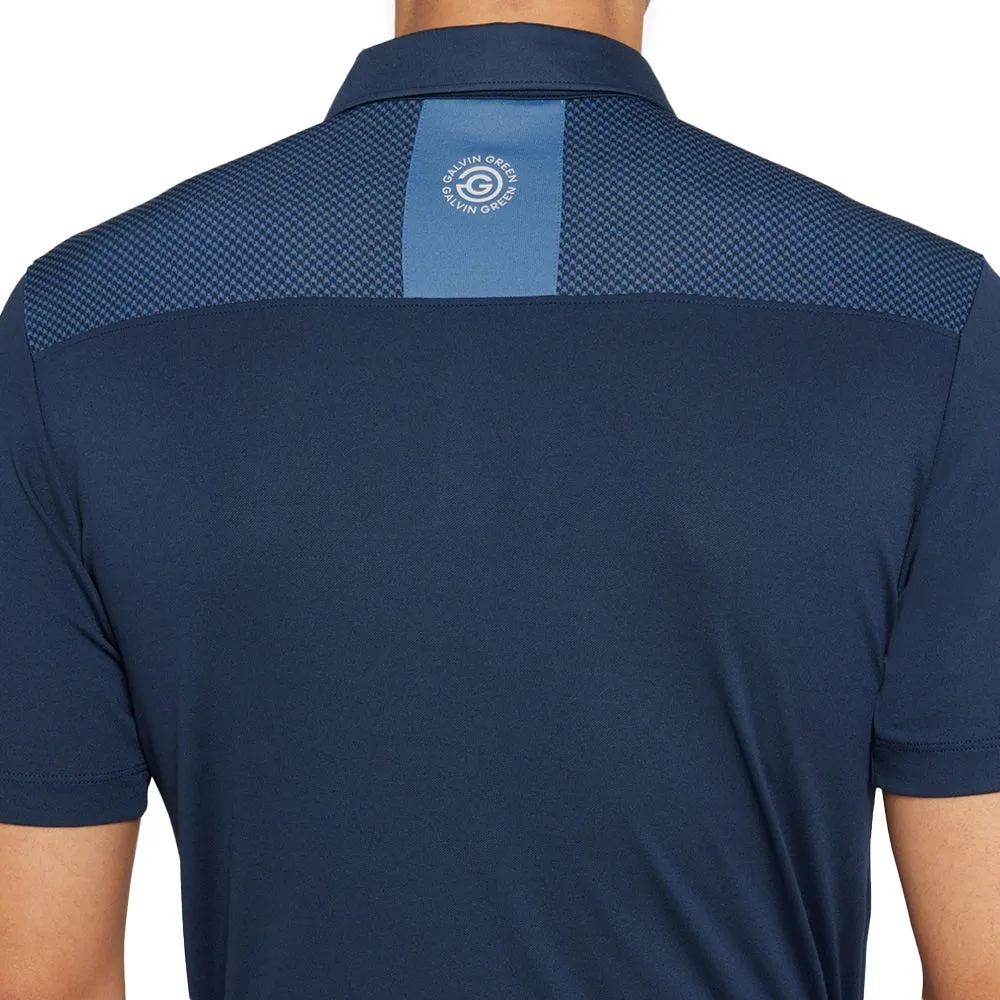 Galvin Green Miran Polo Shirt - Navy/Moonlight Blue Engineered for Speed Built for the Bold