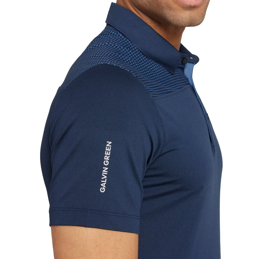 Galvin Green Miran Polo Shirt - Navy/Moonlight Blue Labor Day Sale