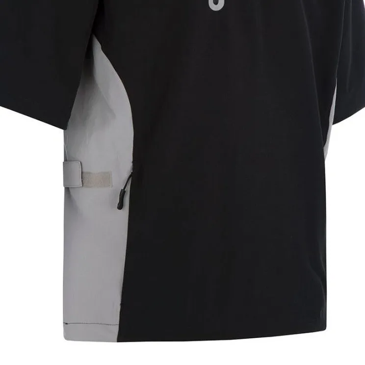Break Boundaries Mother's Day Sale Proquip Gents Pro Tech Short Sleeve Wind Jacket - Black/Grey