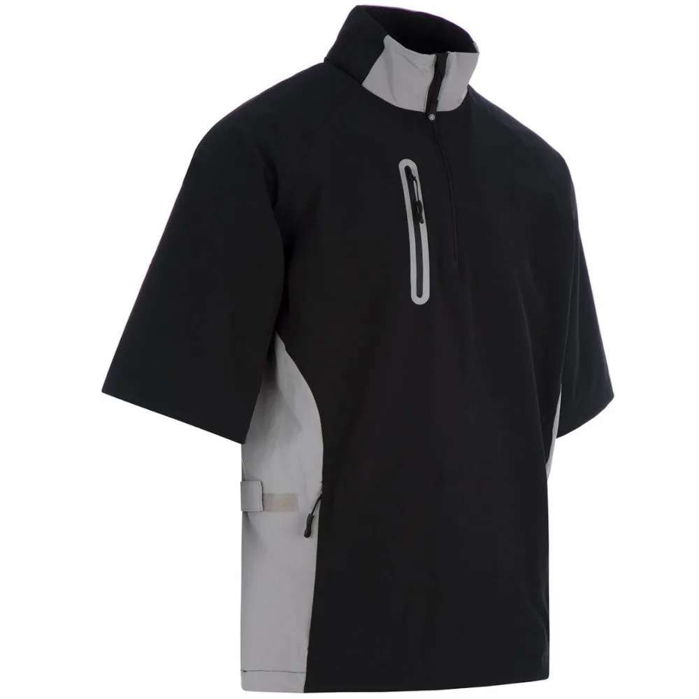 Own Every Step Proquip Gents Pro Tech Short Sleeve Wind Jacket - Black/Grey
