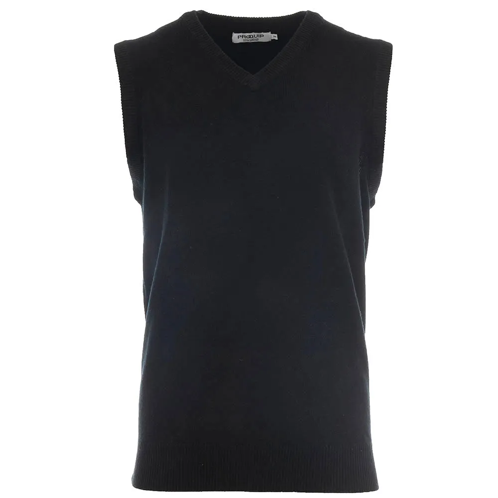 Proquip Lambswool Water Repellent Golf Slipover - Black Economical Rise Every Time