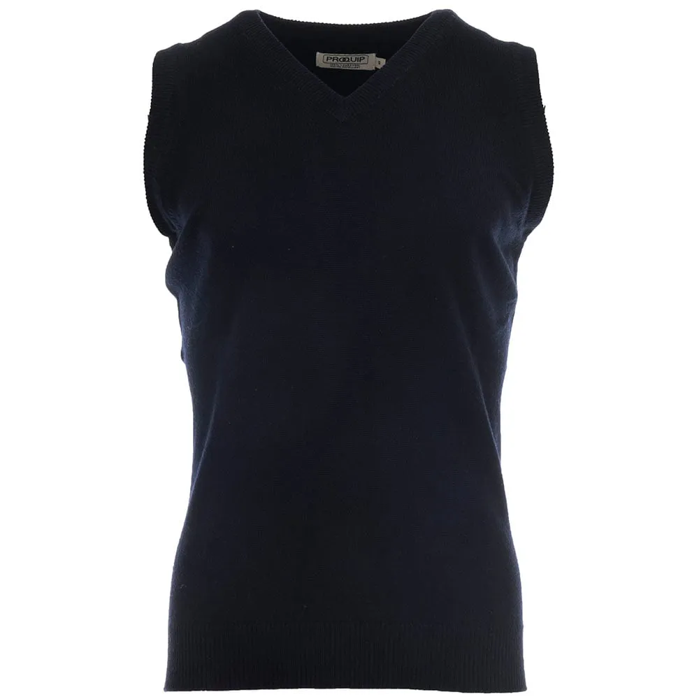 Step into the Beat Proquip Lambswool Water Repellent Golf Slipover - Navy