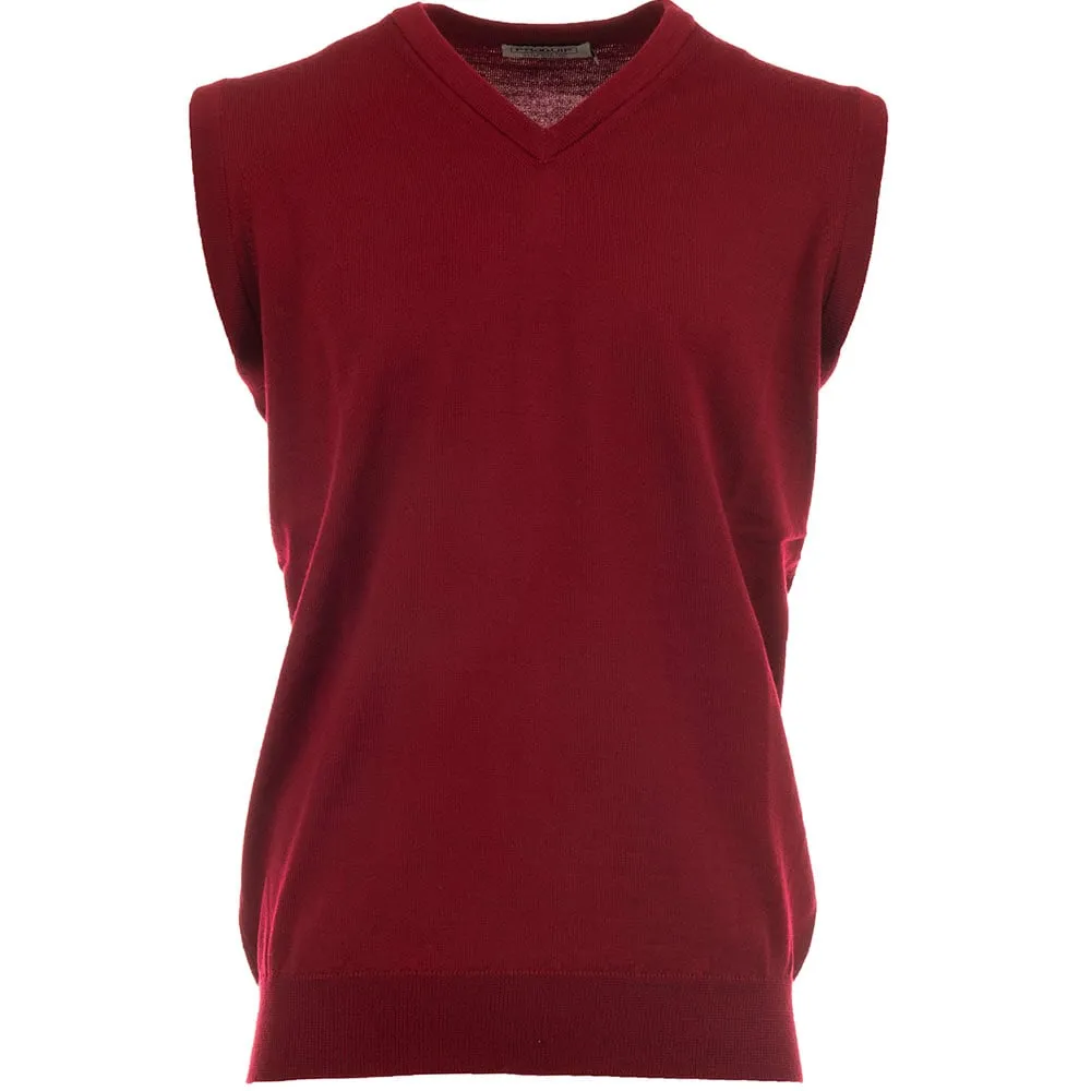 Proquip Merino V-Neck Sleeveless Slipover - Red Bring the Heat Black Friday Exclusive