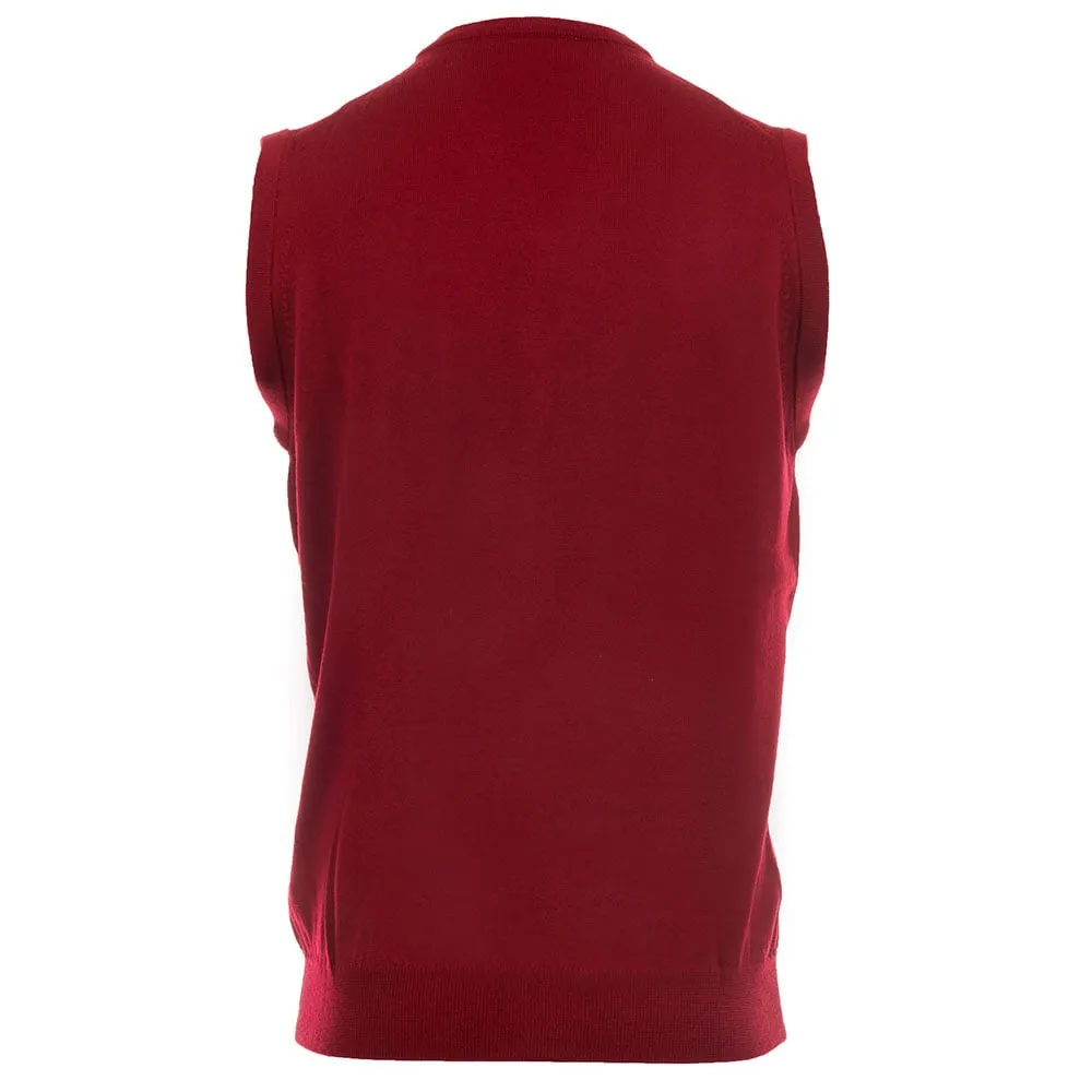 Rise Every Time Move Like You Mean It Proquip Merino V-Neck Sleeveless Slipover - Red