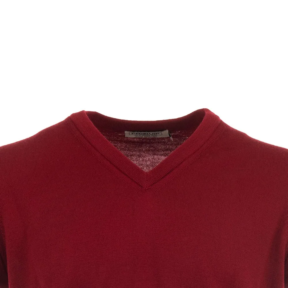 Rule the Streets Proquip Merino V-Neck Sleeveless Slipover - Red