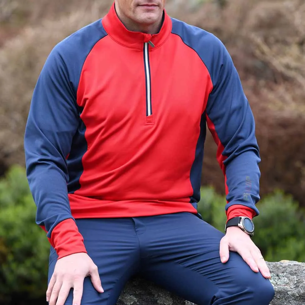 Chase What Moves You Proquip Pro Tech 1/2 Zip Pullover - Red/Navy