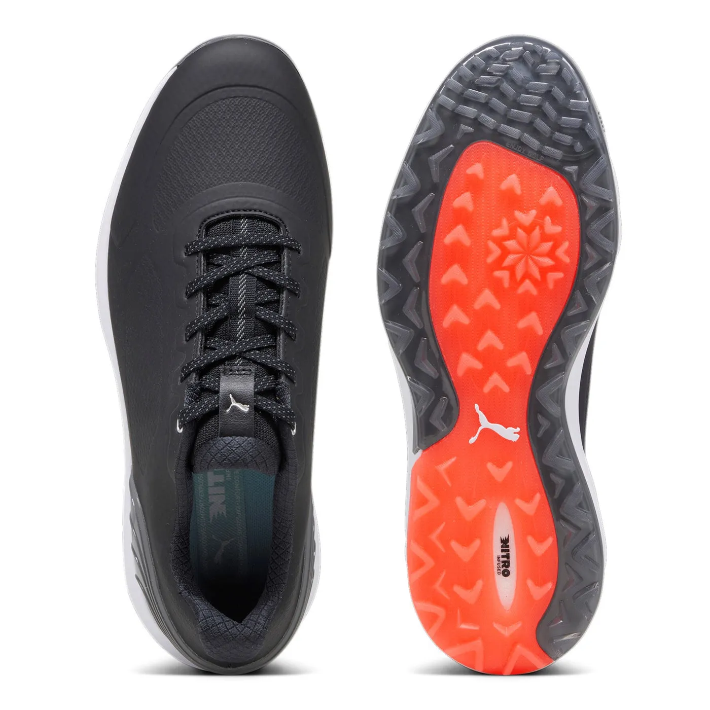 Fuel Your Fire Puma Alphacat Nitro Golf Shoes - Puma Black/Quiet Shade/Red Blast