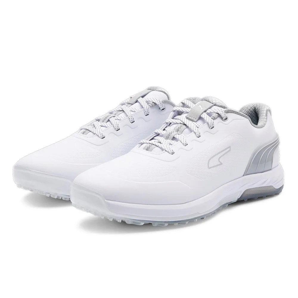 Feel the Energy Puma Alphacat Nitro Golf Shoes - White/Light Grey/Puma Silver