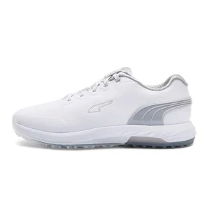Puma Alphacat Nitro Golf Shoes - White/Light Grey/Puma Silver Easter Sale