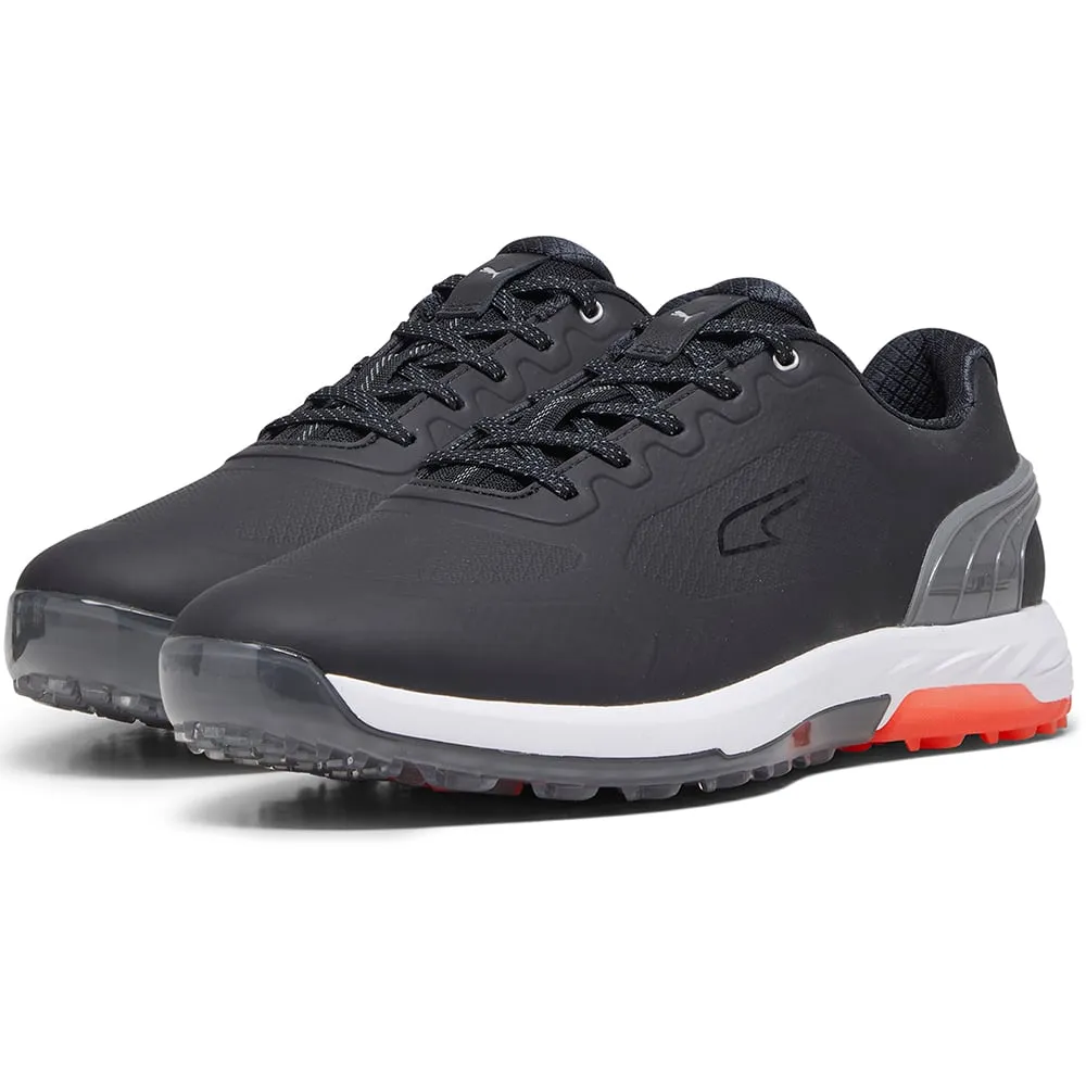 Puma Alphacat Nitro Spikeless Shoes - Black/Quiet Shade/Red Blast Keep Going Strong Stay in Motion