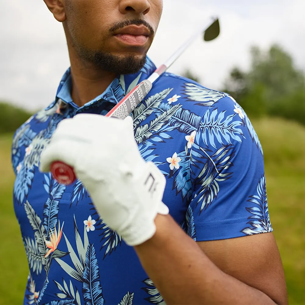 Puma Cloudspun Aloha Polo Shirt - Festive Blue Flash Sale Memorial Day Sale