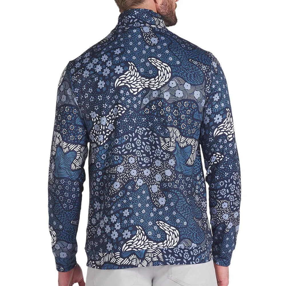 Deal Of The Century Puma Cloudspun Bloom Camo 1/4 Zip Sweater - Deep Navy/Filtered Ash