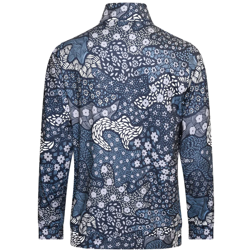 Move Beyond Ordinary Puma Cloudspun Bloom Camo 1/4 Zip Sweater - Deep Navy/Filtered Ash