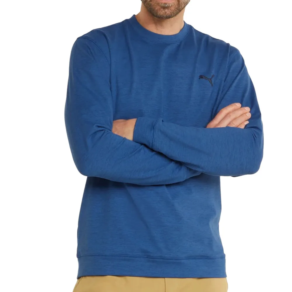 Puma Cloudspun Crew Neck Sweater - Blazing Blue Heather Great Value