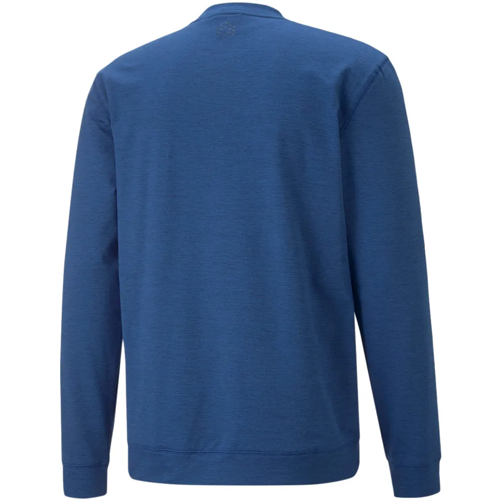 Puma Cloudspun Crew Neck Sweater - Blazing Blue Heather Step into the Beat