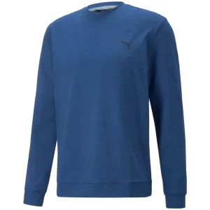 Puma Cloudspun Crew Neck Sweater - Blazing Blue Heather Walk with Power Special Offer