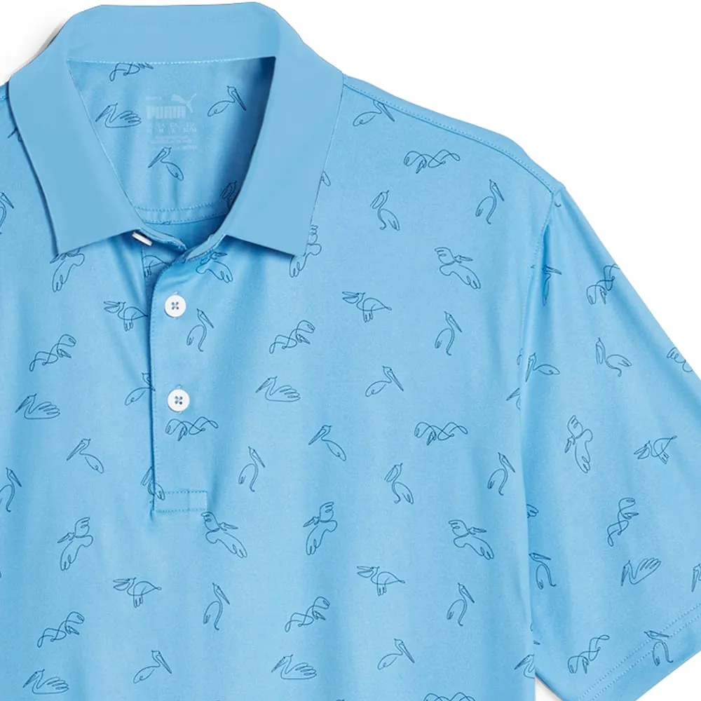 Independence Day Sale Loud Looks, Smooth Moves Puma Cloudspun Echo Polo Shirt - Regal Blue/Navy Blazer