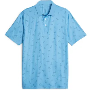 Puma Cloudspun Echo Polo Shirt - Regal Blue/Navy Blazer Hit Your Next Level Step into the Beat
