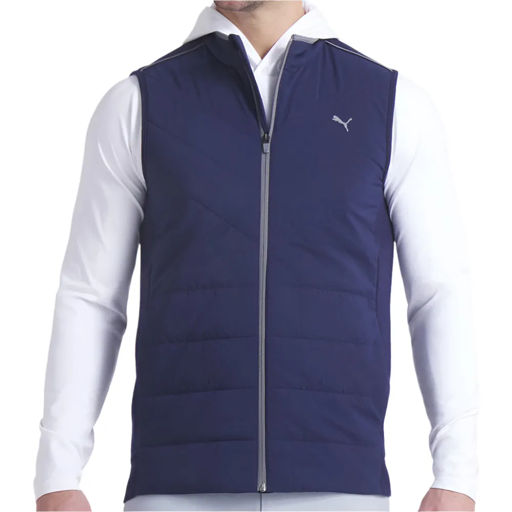 Dress from the Feet Up Puma Cloudspun Fleece Hybrid Gilet - Deep Navy
