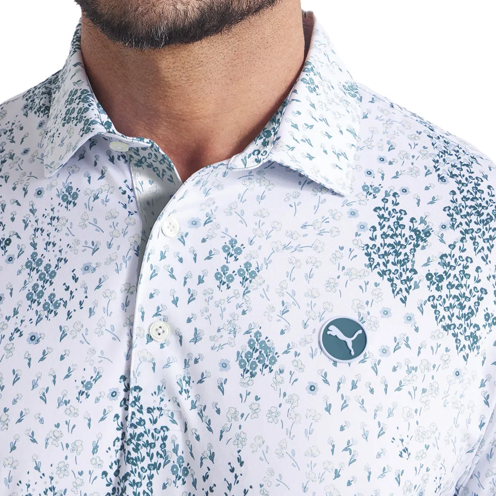 Puma Cloudspun Garden Polo Shirt - White Glow Move Beyond Ordinary Step Out Boldly