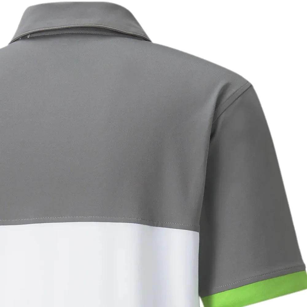 Performance Unleashed Puma Cloudspun Highway Polo Shirt - Quiet Shade/Greenery
