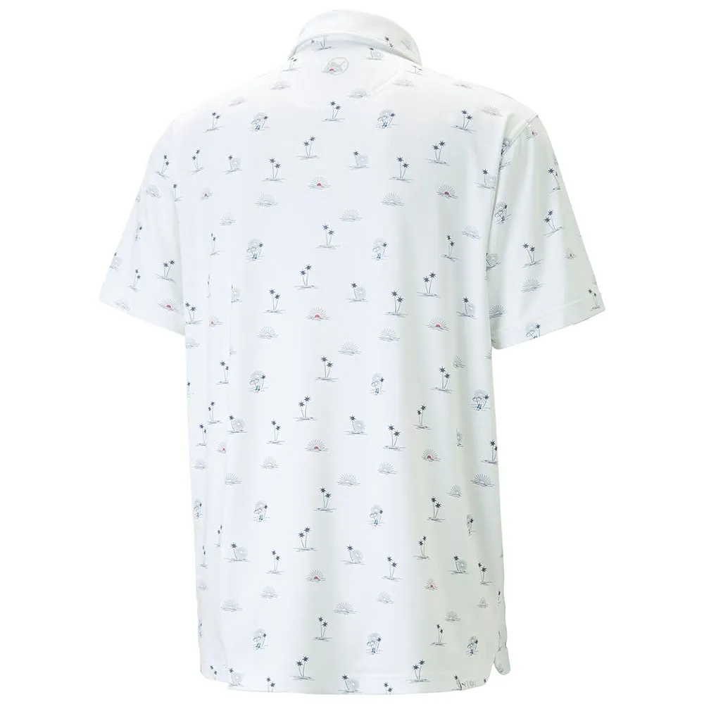 Break Boundaries Puma Cloudspun Horizons Polo Shirt - Bright White/Heartfelt