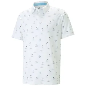 Puma Cloudspun Horizons Polo Shirt - Bright White/Heartfelt Father's Day Sale