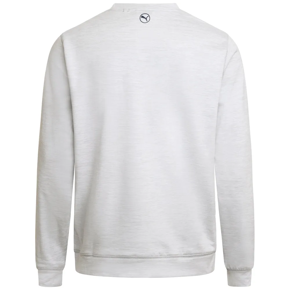 Puma Cloudspun Patch Crewneck Sweater - Ash Gray Heather Walk Tall