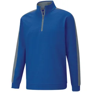 Define Your Own Way Puma Cloudspun T7 1/4 Zip Sweater - Mazarine Blue/High Rise