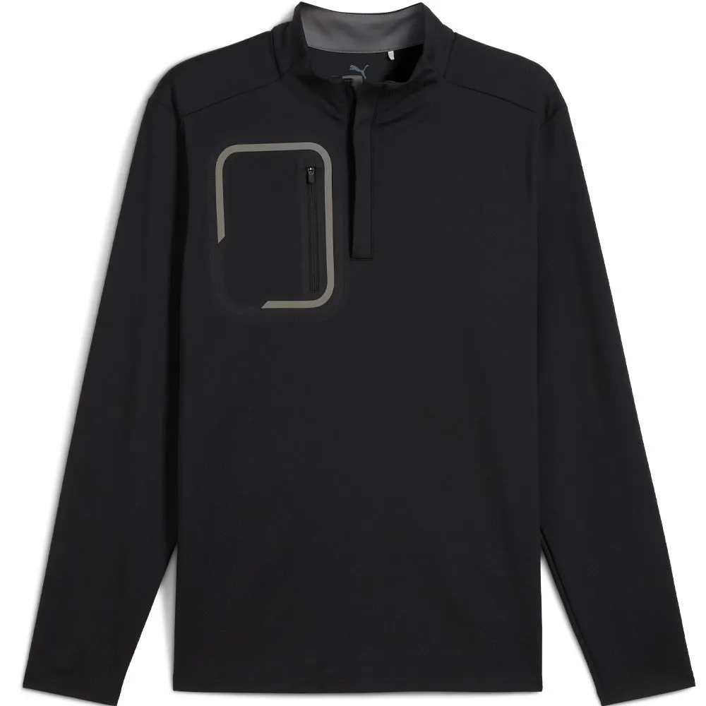 Built to Perform Puma Cloudspun Tech 1/4 Zip Pullover - Black