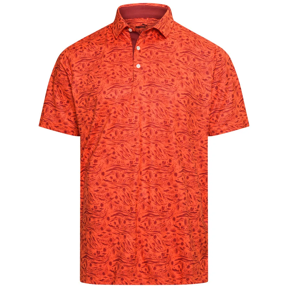 Walk Loud Easter Sale Puma Cloudspun Watering Hole Polo Shirt - Redmazing/Intense Red
