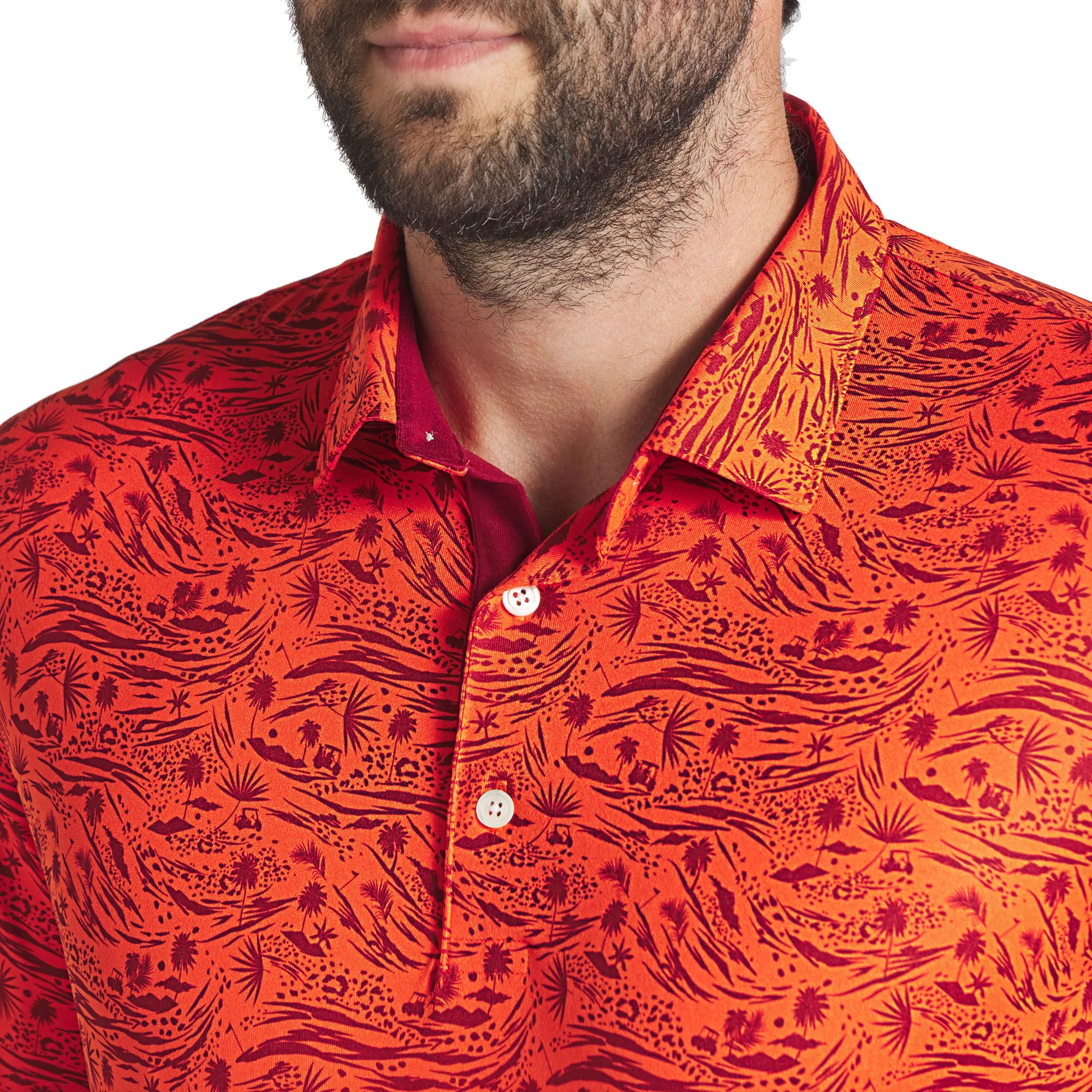 Engineered for Speed Unleash Your Power Puma Cloudspun Watering Hole Polo Shirt - Redmazing/Intense Red