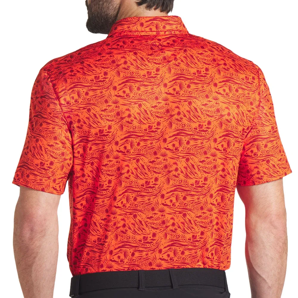 Define Your Own Way Puma Cloudspun Watering Hole Polo Shirt - Redmazing/Intense Red