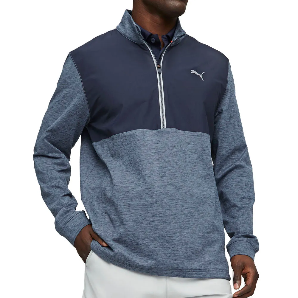 Own Every Step Puma Cloudspun Wrmlbl 1/4 Zip Pullover - Navy/Blue