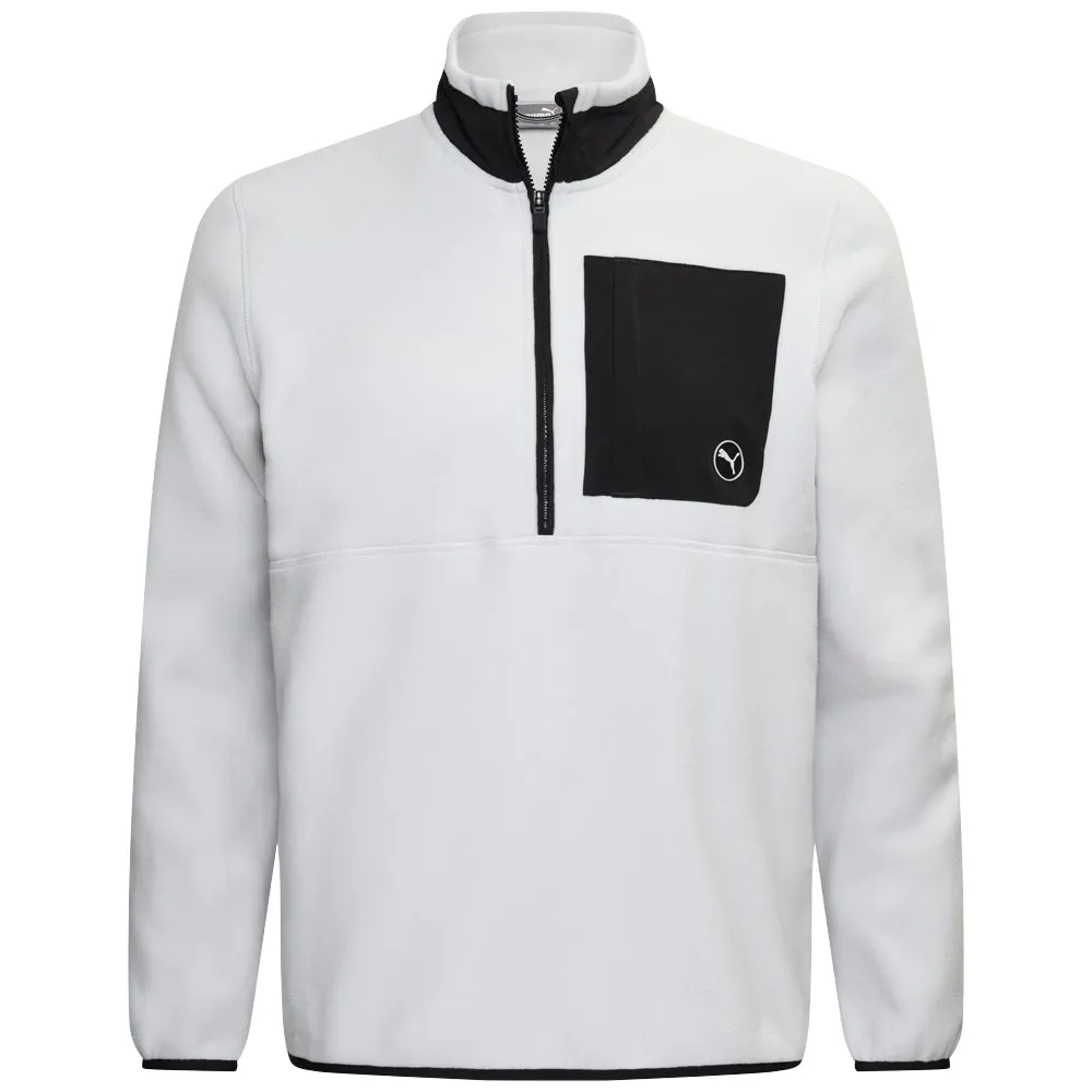 Puma Fleece 1/4 Zip Sweater - Ash Gray/Puma Black Labor Day Sale Step Out Boldly